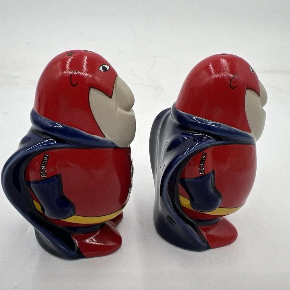Vintage Budman 1991 Salt & Pepper Shakers BUDWEISER BUD MAN Mascot Ceramic Set